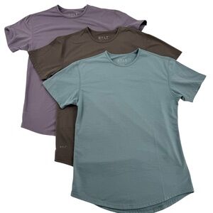 BYLT Men’s Premium Basics Crew Neck Drop Cut T-Shirts Short Sleeve Bundle